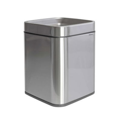 MAUL Cestino per carta in acciaio inox 15 l - Design quadrato, anti-impronte, elegante e funzionale