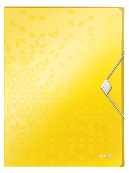 Leitz WOW Cartella Progetti Giallo in Polipropilene - Capacità 250 Fogli, Dorso 3 cm, Dimensioni 250x30x330 mm