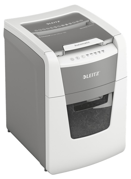 Leitz IQ Autofeed 100 P4 - Distruggidocumenti Automatico, 100 Fogli, Taglio a Frammenti, Sicurezza P-4, Capacità 34 Litri