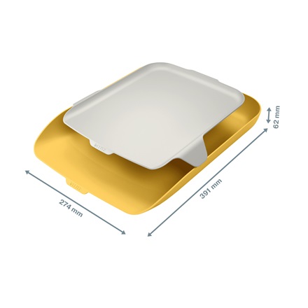 Leitz Vaschetta Portacorrispondenza A4 con Vassoio Organizer Cosy - Giallo Caldo, Finitura Opaca