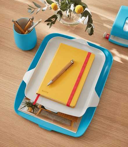 Leitz Vaschetta portacorrispondenza A4 con vassoio organizer Cosy Blu Calmo - 52590061