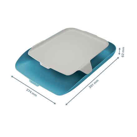 Leitz Vaschetta portacorrispondenza A4 con vassoio organizer Cosy Blu Calmo - 52590061