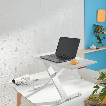 Leitz Postazione Sit & Stand Ergo Cosy 65330085 - Leggio Ergonomico Regolabile in Altezza, Colore Grigio