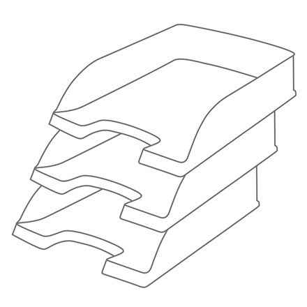 Leitz Recycle Vaschetta Portacorrispondenza - 25,5 x 7 x 36 cm - Rosso - Realizzata in Plastica Riciclata - Adatta per Formato A4