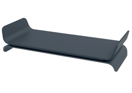 Leitz Ergo Supporto per Monitor Regolabile a 2 Altezze per Monitor fino a 27 Pollici - Grigio Scuro