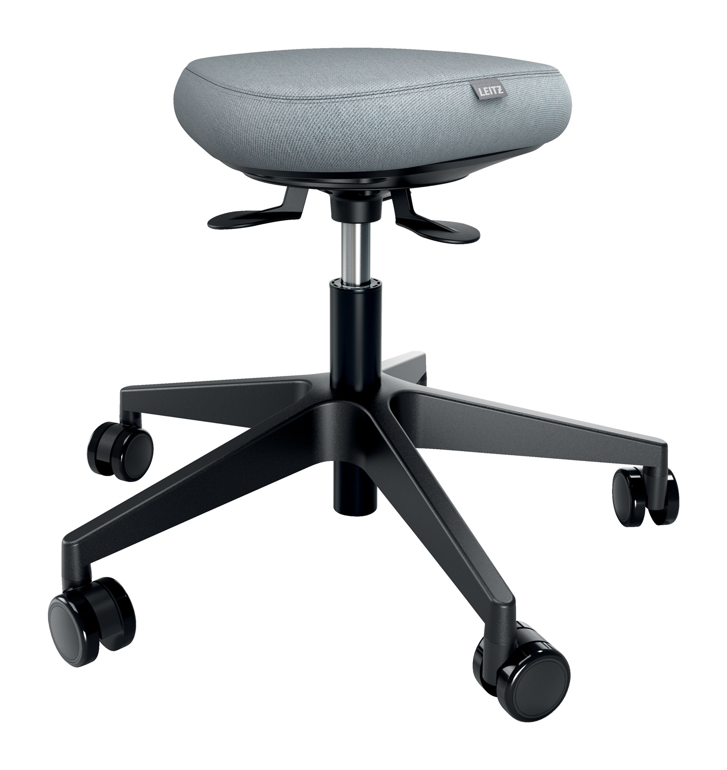 Leitz Sgabello Active Ergo - Grigio, Altezza Regolabile 470-600 mm, Seduta Oscillante 360° con Imbottitura Dual Density Foam