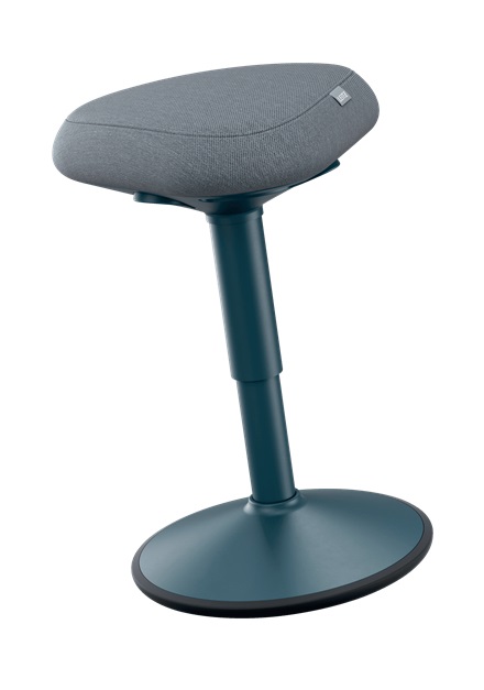 Leitz 65440089 Sgabello Ergonomico per Posizione Seduta con Cuscino in Gommapiuma, Altezza Regolabile, Fino a 110 kg, Grigio Scuro