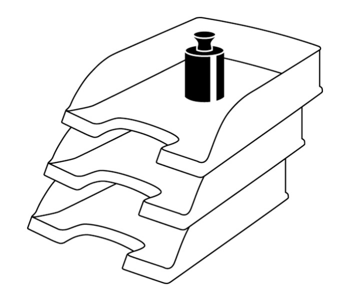 LEITZ Vaschetta Porta Corrispondenza Plus Standard A4 Grigia - Dimensioni 25,5 x 36 x 7 cm - Ergonomica e Impilabile