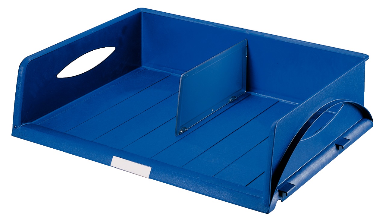 Leitz SORTY JUMBO Vaschetta portacorrispondenza A3 in polistirolo blu - 47 x 35 x 11 cm, con divisorio e portaetichetta