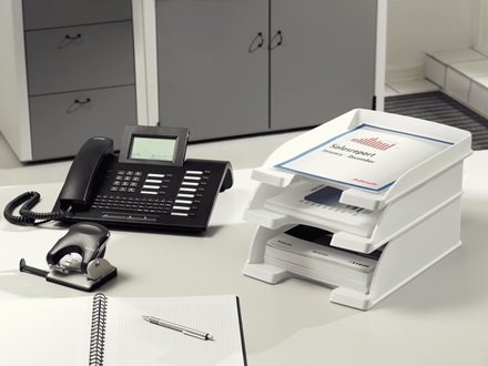 Leitz Vaschetta Portacorrispondenza Plus Jumbo - Polistirene Bianco - 25,5 x 36 x 10,3 cm - Capacità Extra A4