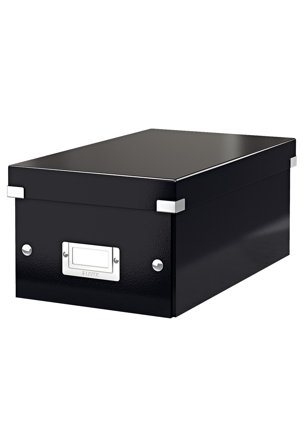 Leitz Scatola Archivio Click & Store per DVD - 20,6x14,7x35,2 cm - Nero - Design Moderno e Resistente