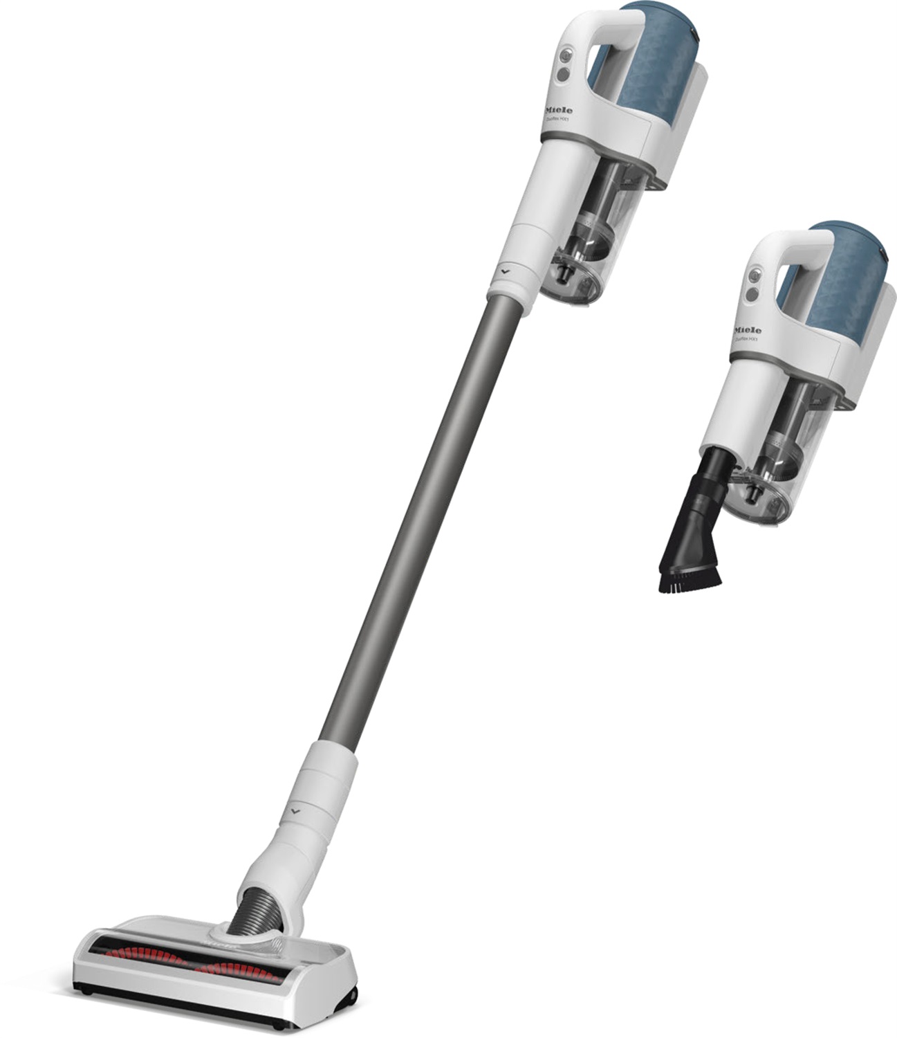 MIELE Duoflex HX1 Scopa Elettrica Senza Filo 160W con Batteria agli Ioni di Litio, Autonomia Fino a 55 Minuti, Turbo Spazzola e Tecnologia Ciclonica