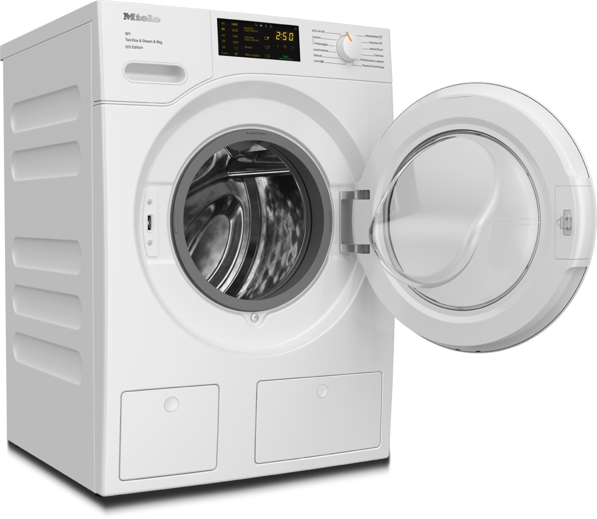Miele W1 WWB680 WCS 125 Edition Lavatrice Caricamento Frontale 8 kg 1400 Giri/min Classe A Wi-Fi SteamCare TwinDos Bianco