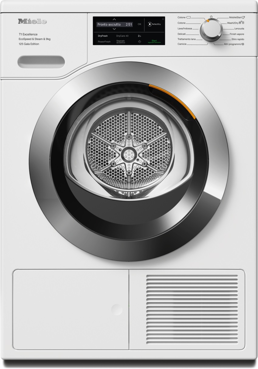 Miele TEL685 WP 125 Gala Edition Asciugatrice Libera Installazione Caricamento Frontale 9 kg A Pompa di Calore Bianco Wi-Fi Connect