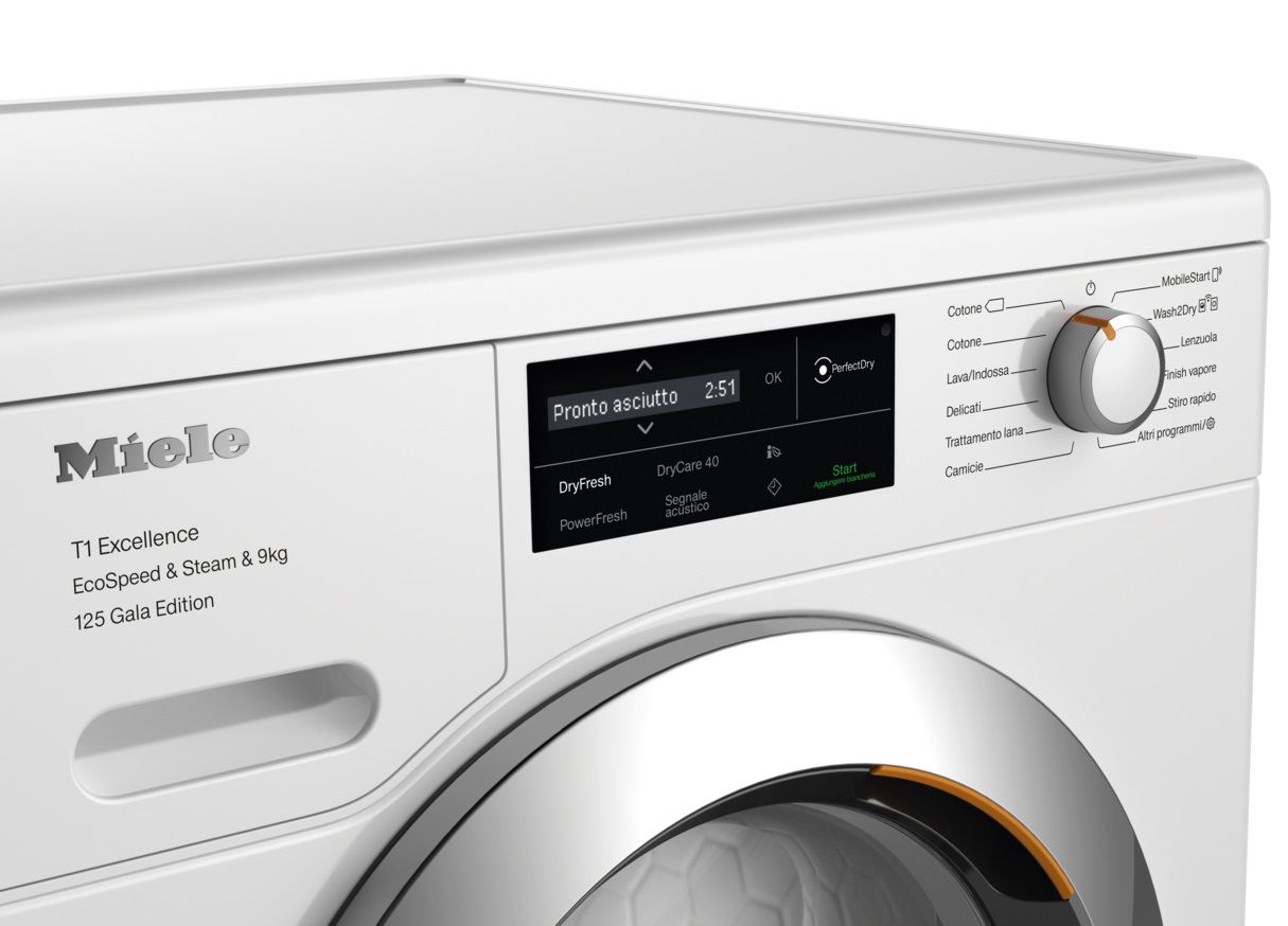 Miele TEL685 WP 125 Gala Edition Asciugatrice Libera Installazione Caricamento Frontale 9 kg A Pompa di Calore Bianco Wi-Fi Connect