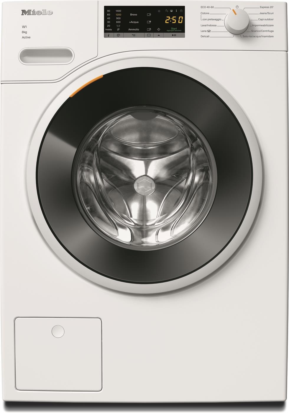 Miele WWA120 WCS Lavatrice Frontale 8 kg 1400 Giri/min Classe A-10% con Motore Inverter e CapDosing