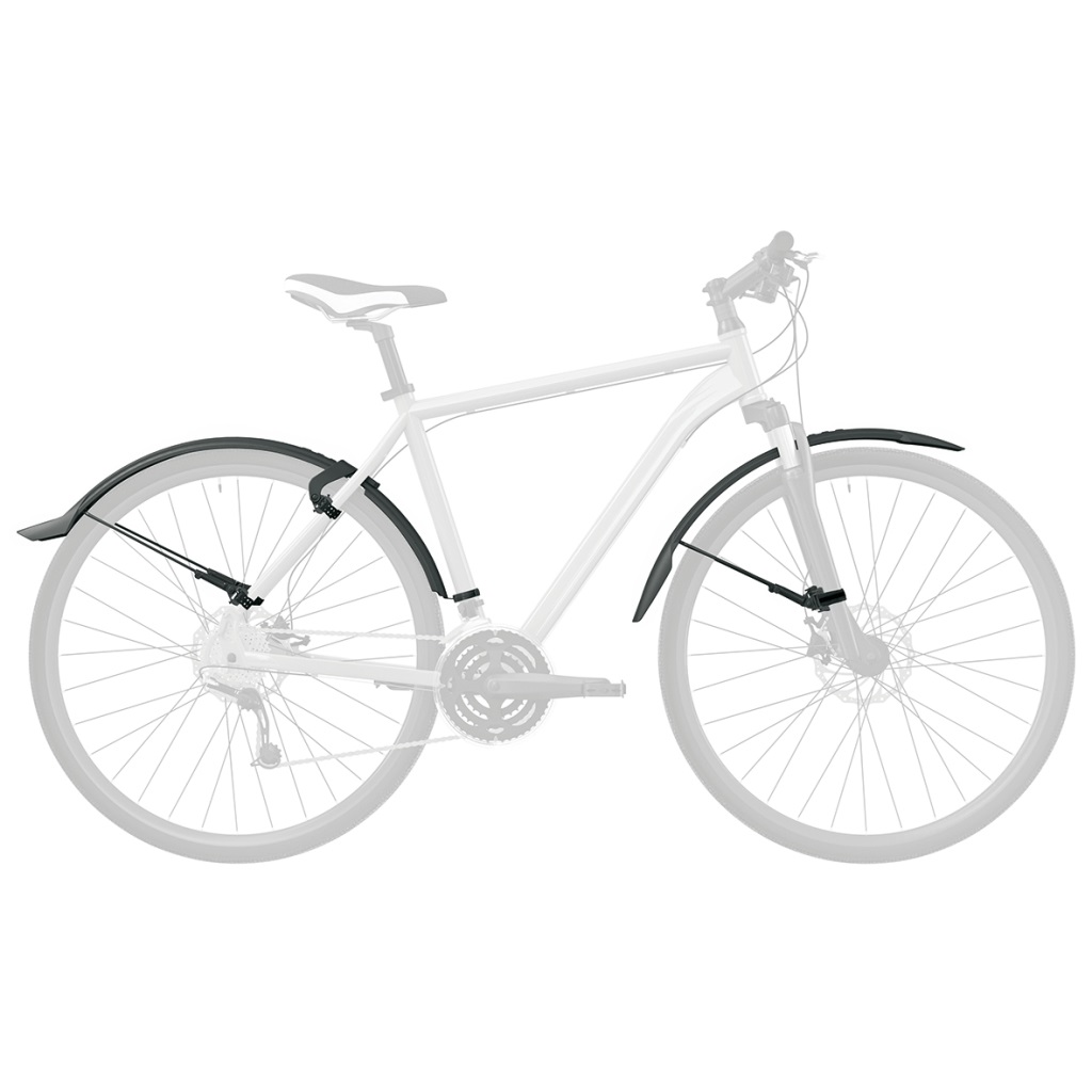 SKS Germany VELOFLEXX Set 65 - Set di Parafanghi Regolabili in Plastica Resistente per Biciclette, Nero