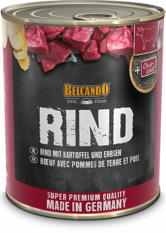 Belcando Manzo con Patate e Piselli - Alimento Umido per Cani Adulti, 800 g