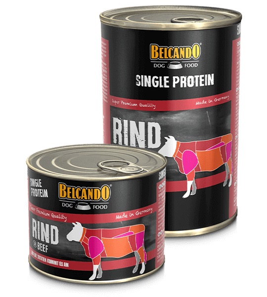 Belcando Single Protein Cibo Umido per Cani al Manzo - 400 g, Alimento Completo per Cani con Allergie Alimentari