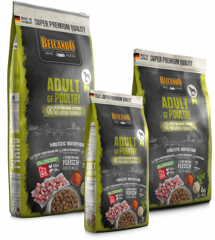 Belcando Adult Grain Free Poultry 4 kg - Cibo Secco per Cani Adulti Senza Cereali con Pollame, Equilibrio di Nutrienti, Adatto a Razze Medie e Grandi