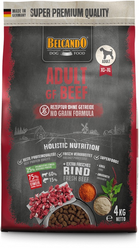 Belcando Cibo Secco per Cani Adulto Senza Cereali con Manzo - 4 kg