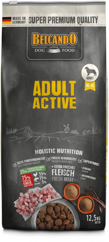 Belcando Adult Active - Cibo secco per cani adulti attivi e sportivi, 12,5 kg