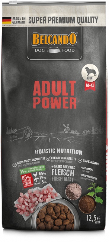 Belcando Adult Power - Cibo Secco Olistico per Cani Adulti e Sportivi - 12,5 kg
