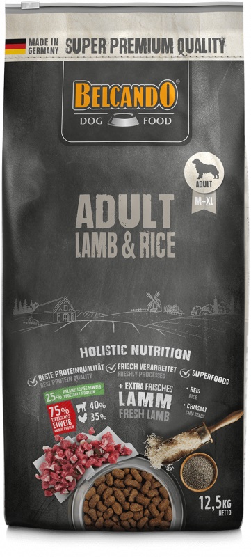 Belcando Adult Agnello & Riso - Cibo Secco per Cani Adulti 12,5 kg, Alimento Completo per Cani Sensibili