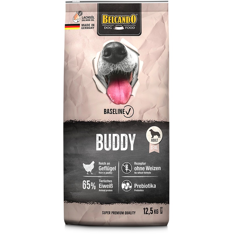 Belcando Baseline Buddy Cibo Secco per Cani Adulti 12,5 kg - Adatto a Tutte le Razze, Con Prebiotici per una Flora Intestinale Sana