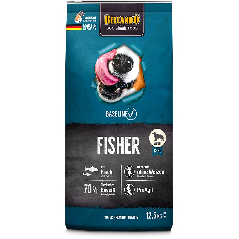 Belcando Baseline Fisher - Cibo secco per cani adulti, 12,5 kg, adatto a tutte le razze e con attività aumentata