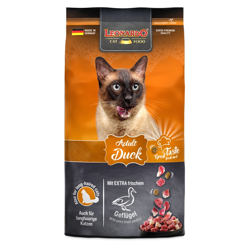 Leonardo Adult Duck & Rice Cibo Secco per Gatti 1,8 kg - Anatra e Riso, Facile da Digerire, Adatto a Gatti Adulti