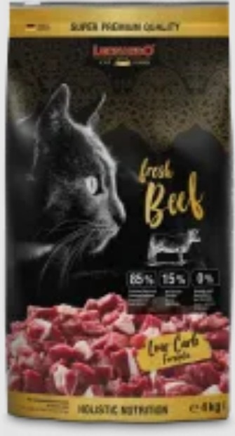 LEONARDO Fresh Beef Cibo Secco per Gatti 4 kg - Alimento Completo con 85% di Carne Fresca per Gatti Adulti