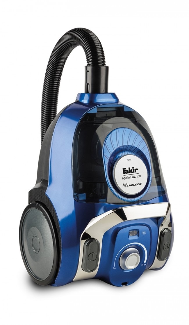 Fakir Apollo BL 150 - Aspirapolvere senza sacco 800 W con motore ad alte prestazioni, filtro EPA 10, ugello combinato e tubo telescopico in acciaio inox