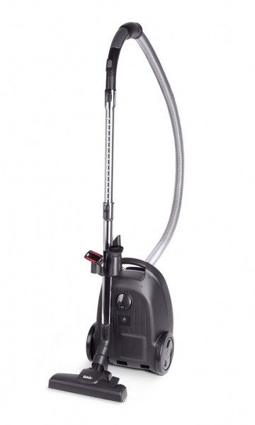 Fakir Aspirapolvere con sacchetto Red Vac Power - Nero/Rosso, 69 dB, Filtro HEPA H13, Raggio d'azione 9m