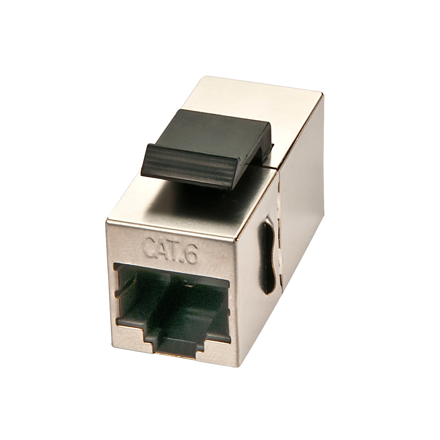 Lindy 25999 Doppia Femmina RJ45 Cat.6 Keystone - Nero, Metallico, Schermata STP