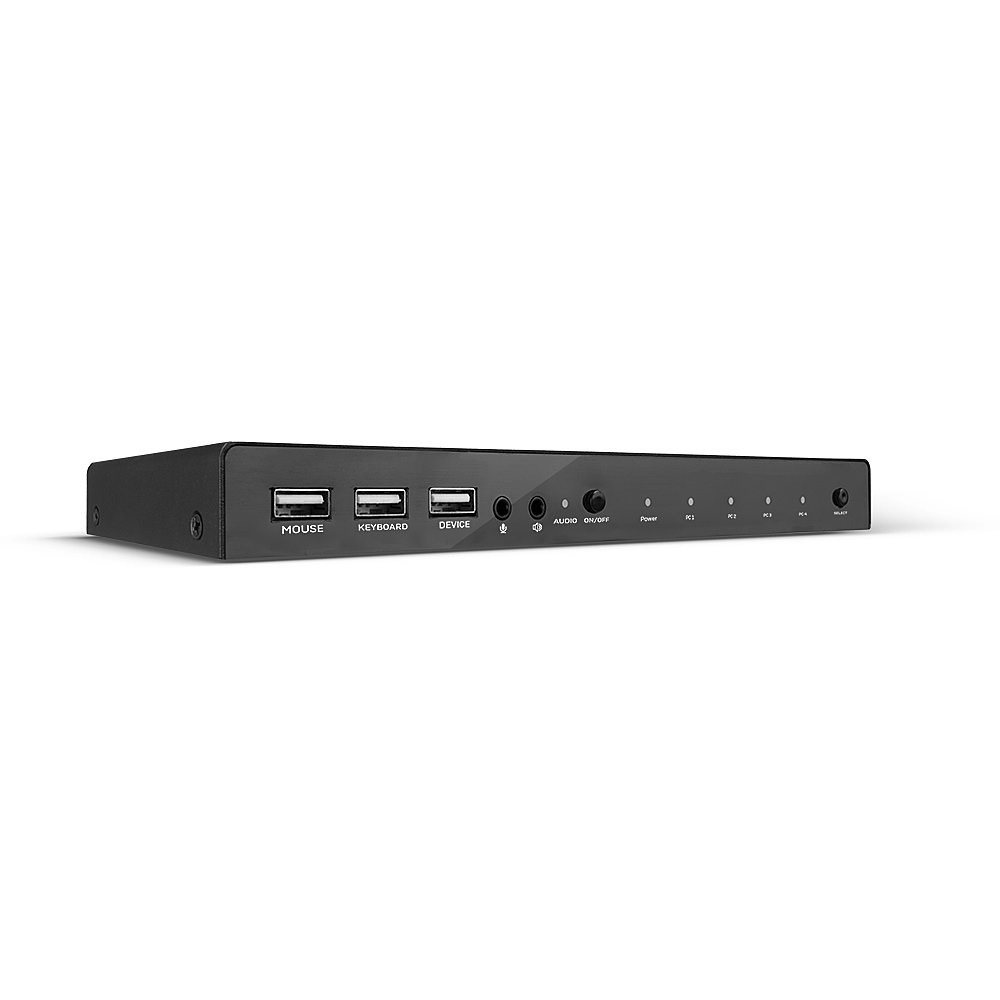 Lindy 32810 Switch KVM 4 Porte HDMI 4K Ultra HD, USB 2.0 & Audio, Nero