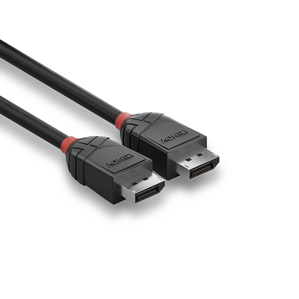 Lindy Cavo DisplayPort 1.2 3 m Nero - Supporta risoluzioni fino a 4096x2160, 60Hz, 10 bit, PVC con contatti placcati oro