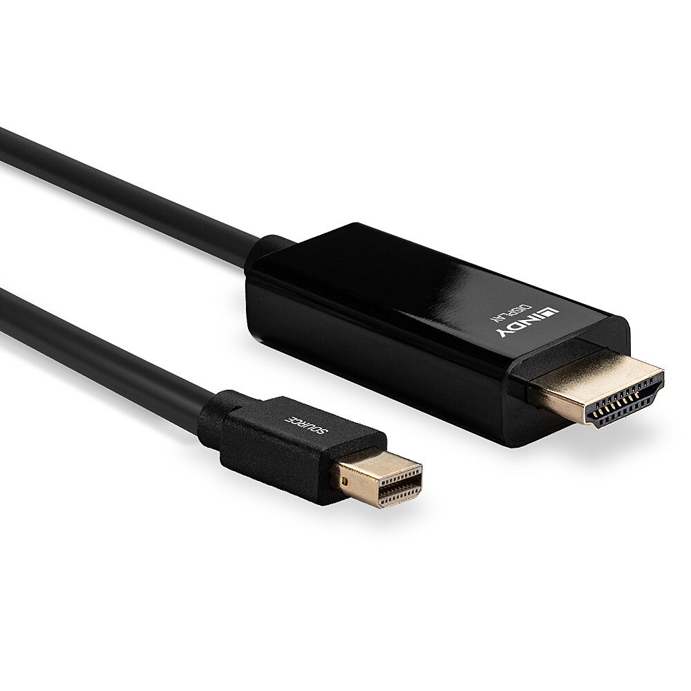 Lindy 36928 Cavo Mini DisplayPort a HDMI 4K30, 3m - Converte segnale da Mini DisplayPort a HDMI (DP passivo), Risoluzione fino a 4K