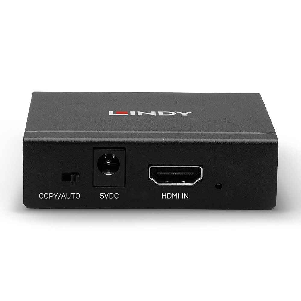 Lindy 38158 Splitter HDMI 4K 2160P30 3D, 2 Porte, Supporto Risoluzioni Fino a 3840x2160, Ideale per Installazioni in Negozi e Bar
