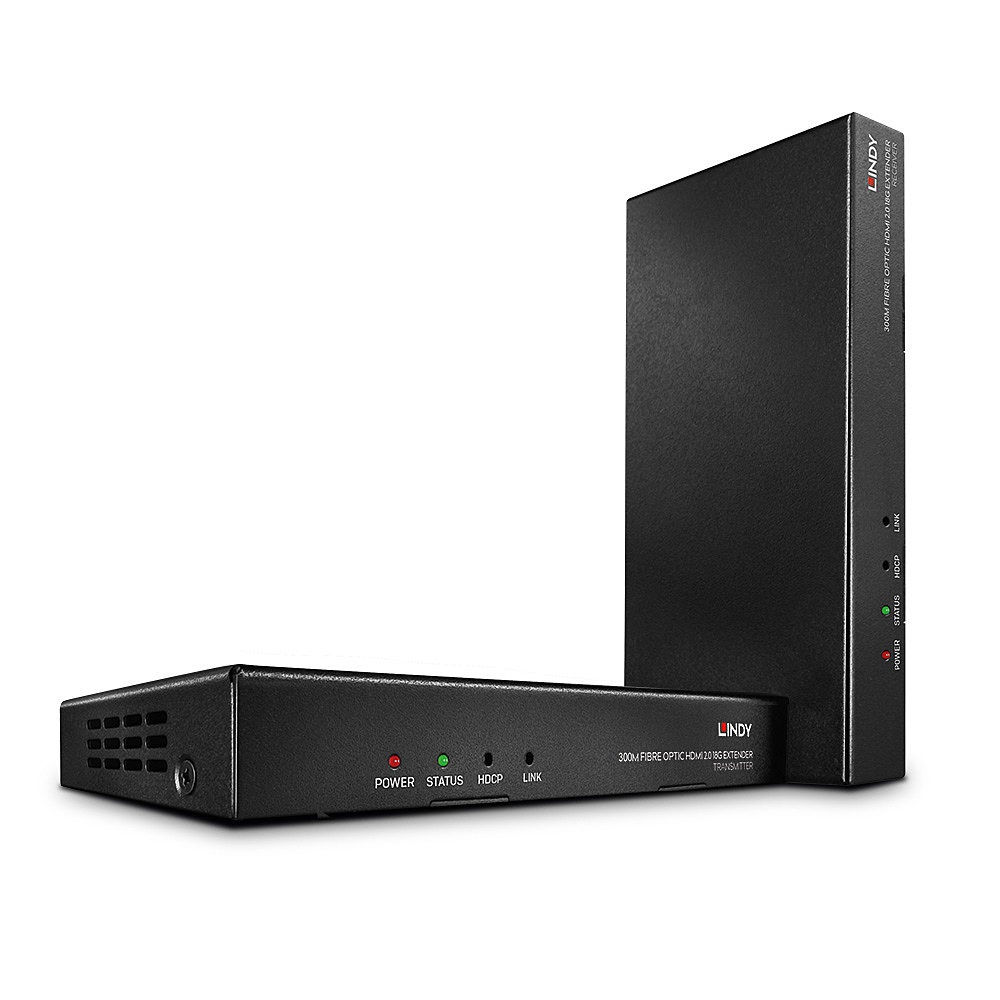 Lindy 38174 Moltiplicatore AV Trasmettitore e Ricevitore HDMI 4K 60Hz Nero - Distanza fino a 300m, Cablato, RS-232