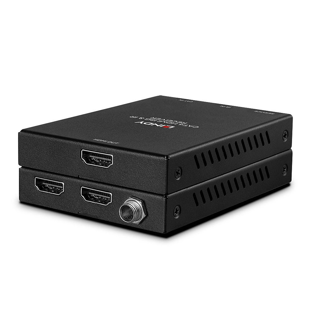 Lindy 38205 Trasmettitore e Ricevitore AV 4K Ultra HD HDMI 18G fino a 50m con PoC e supporto HDR