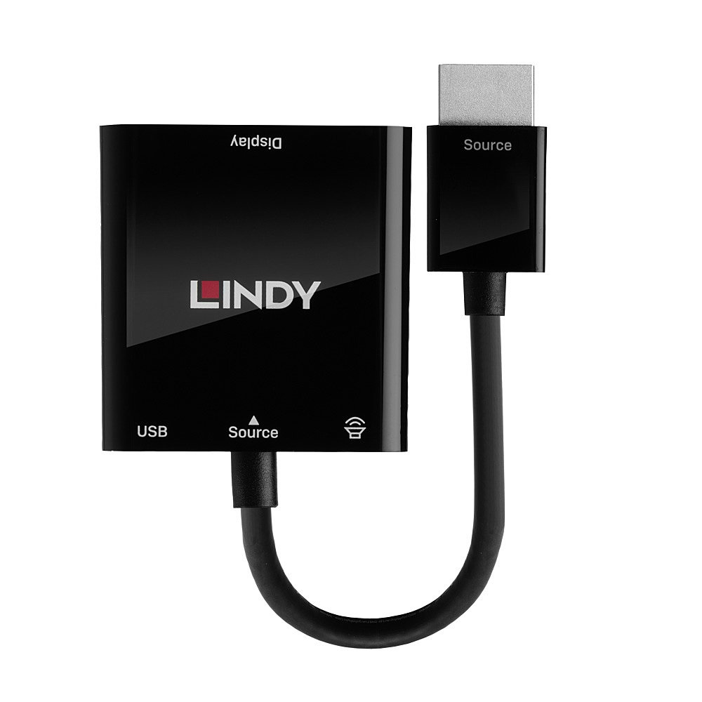 Lindy 38285 Converter HDMI a VGA con Audio - 0,1 m, HDMI tipo A (Standard) a VGA (D-Sub)