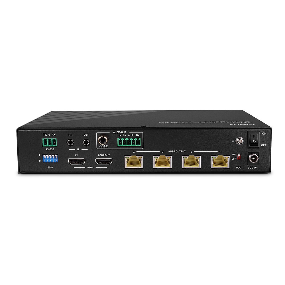Lindy 38355 Ripartitore Video HDMI 4K 3840 x 2160 Pixel, Nero, Metallo
