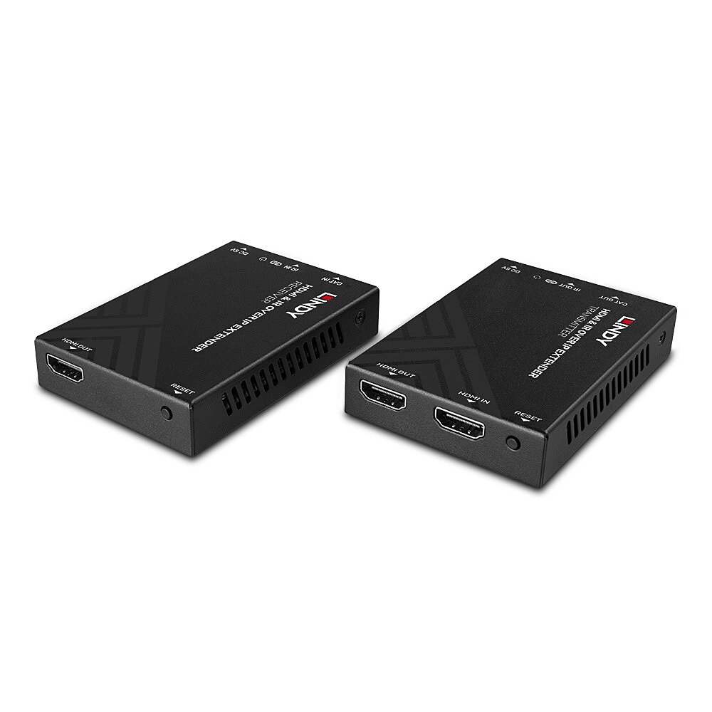 Lindy 38398 Moltiplicatore AV Trasmettitore e Ricevitore HDMI 1080p Cablato Nero - Distanza fino a 150m, Supporto IR