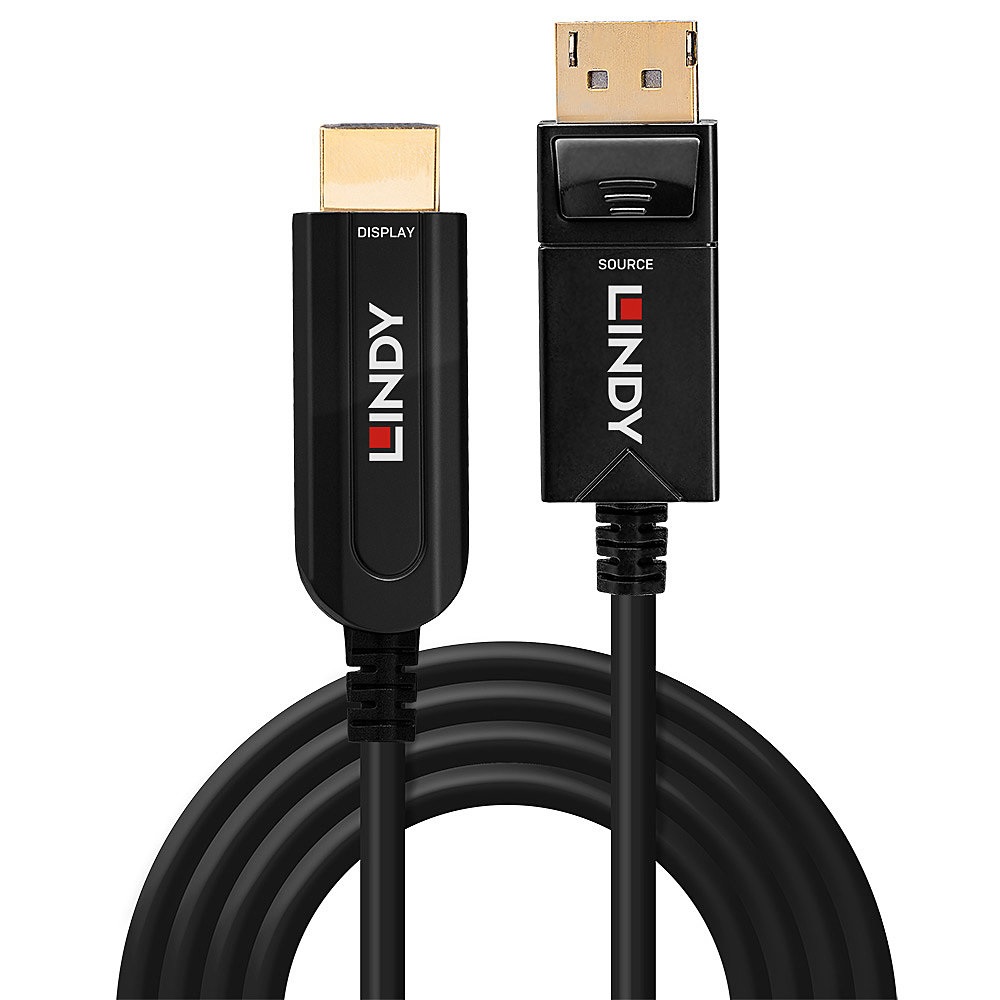 Lindy 38490 Cavo e Adattatore Video 10 m DisplayPort a HDMI Tipo A (Standard) Nero