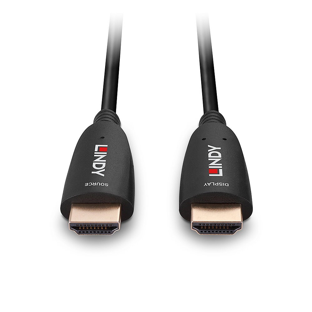 Lindy Cavo HDMI 8K60 Ibrido in Fibra Ottica 20 m HDMI tipo A (Standard) Nero