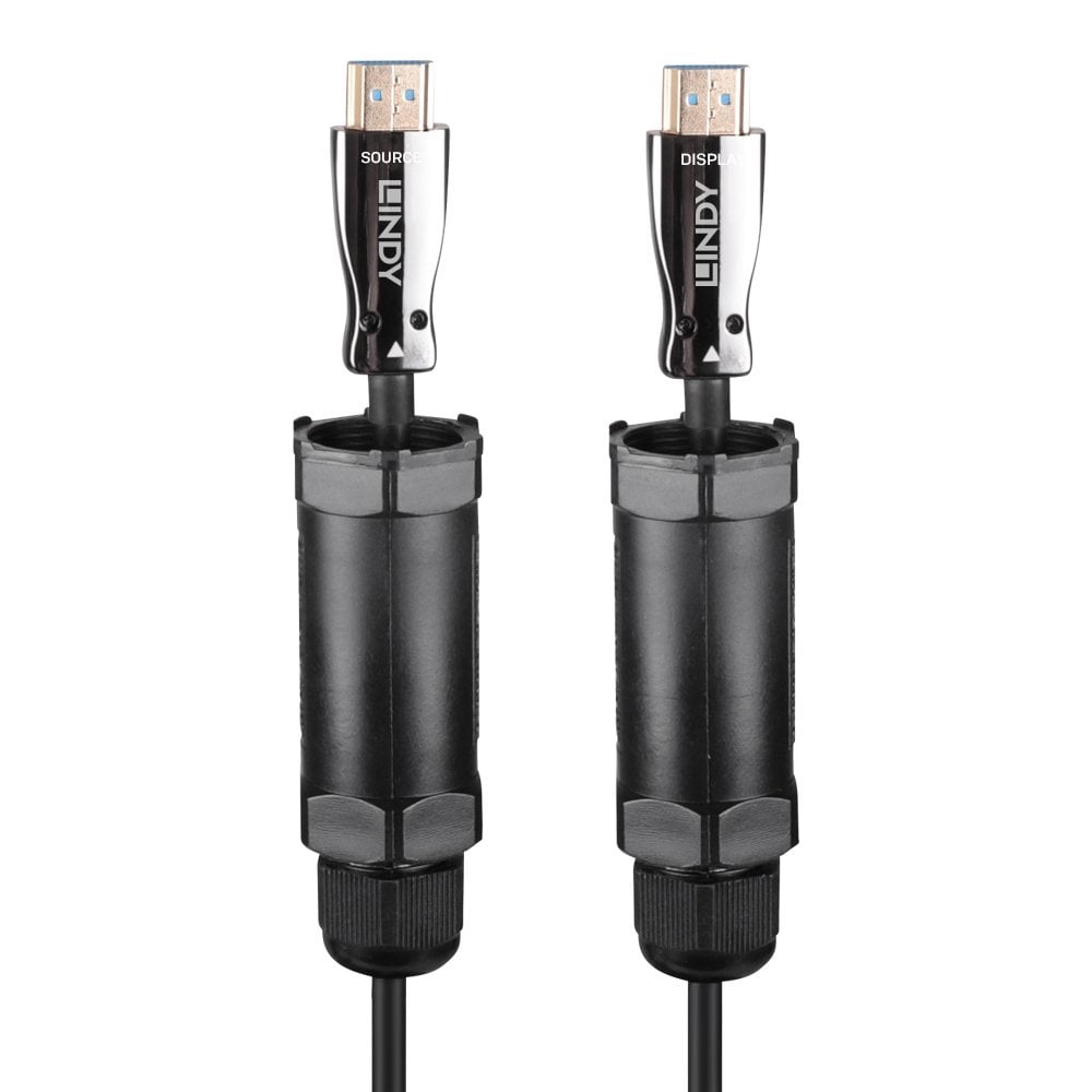 LINDY Cavo HDMI ibrido in fibra ottica 10 m - HDMI tipo A (Standard) Nero, supporta 8K@60Hz e HDR