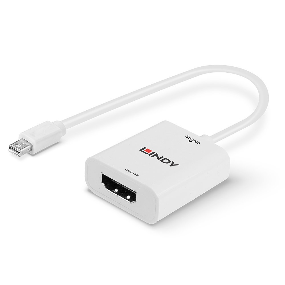 Lindy 41069 Adattatore attivo Mini DisplayPort 1.2 a HDMI 4K60 Eyefinity Bianco