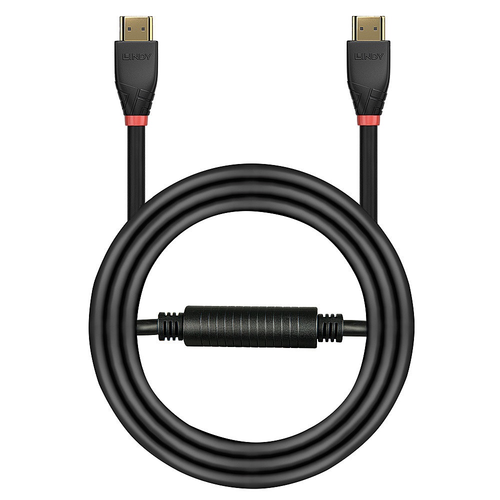 Lindy Cavo HDMI Attivo 25m Tipo A Standard fino a 4K60Hz con Audio Return Channel - Nero