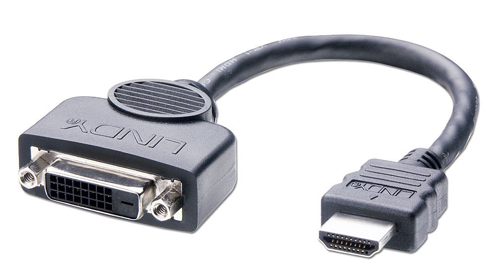 Lindy 41227 Cavo Adattatore HDMI a DVI-D 0,2 m Femmina/Maschio - Supporto Segnali Digitali